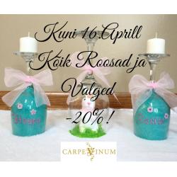 KÕIK Valged ja Roosad Veinid kuni 16.Aprill -20%!