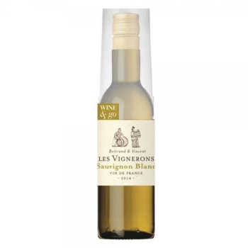 Les Vignerons Sauvignon Blanc, Wine&Go ( plastikpudel topsiga) 187cl